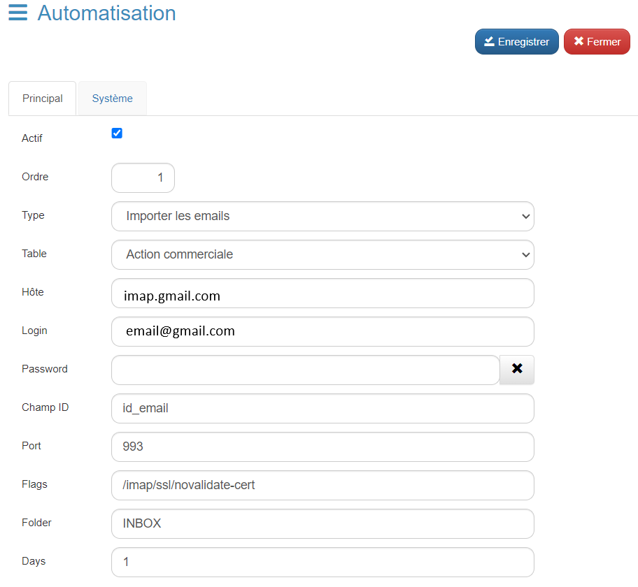 Exemple d'Interface